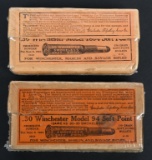 TWO WINCHESTER MODEL 94- 30 CAL. AMMO BOXES