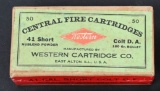 WESTERN CARTRIDGE CO. .41 SHORT COLT C.F. SEALED