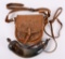 FINE VINTAGE LEATHER POSSIBLE BAG & POWDER HORN