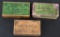 THREE BOXES PISTOL ANTIQUE AMMO