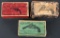 (3) EARLY 2-PC PICTURE BOXES TOP BREAK REVOLVERS