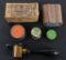 LOT PERCUSSION CAP TINS, LOADING TOOL