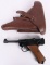 STOEGER .22 LONG RIFLE LUGER PISTOL WITH HOLSTER
