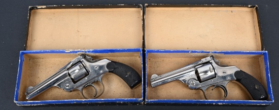 PAIR OF HOPKINS&ALLEN FOLDING HAMMER REVOLVERS