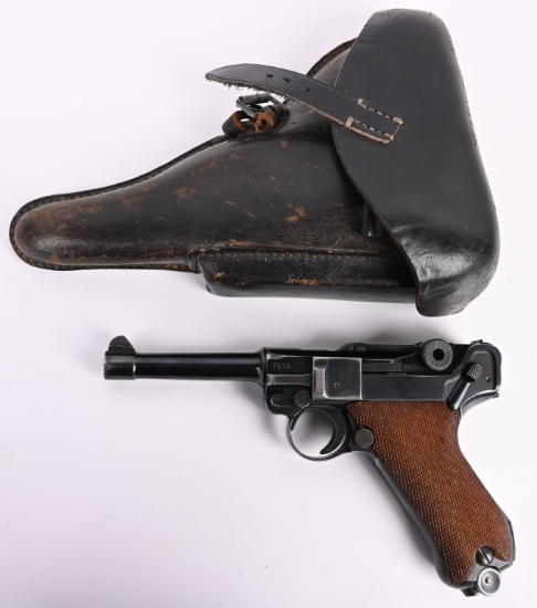 EAGLE "N" MAUSER BANNER P-08 LUGER W/ HOLSTER