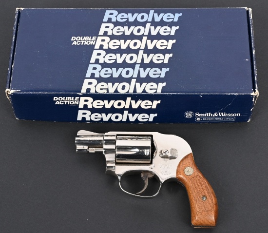 BOXED NICKEL S&W MODEL 49 REVOLVER
