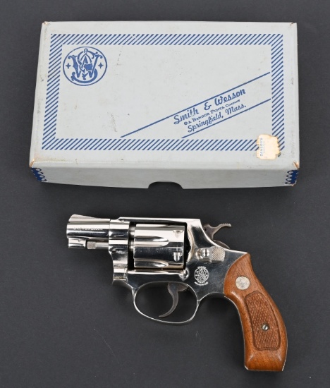 BOXED NICKEL S & W MODEL 30-1 REVOLVER