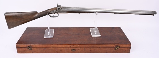 CASED ENGLISH STYLE SXS PERCUSSION SHOTGUN