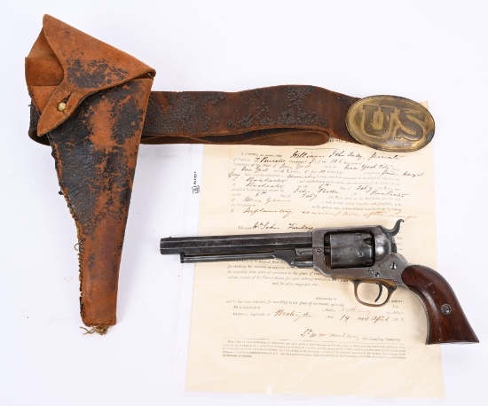 WHITNEY POCKET MODEL PERCUSSION REVOLVER W/HOLSTER