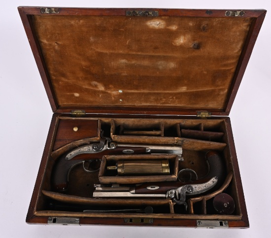 CASED ENGLISH GENTLEMANS PISTOLS BY MILLER