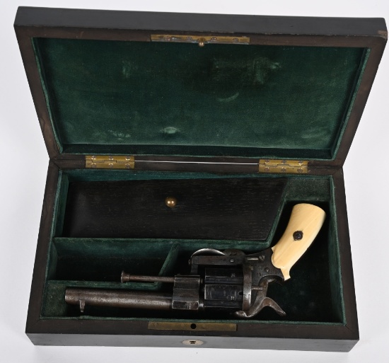 FINE CASED FRENCH LEFAUCHAUX REVOLVER