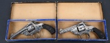 PAIR OF HOPKINS&ALLEN FOLDING HAMMER REVOLVERS