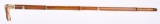 CANE GUN W/ WOOD SHAFT AND STAG HANDLE