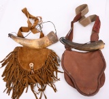 LOT (2) 19TH CENTURY POWDER HORNS