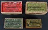 FOUR EARLY BOXES OF WINCHESTER RIFLE AMMO