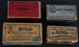 FOUR BOXES EARLY REVOLVER AMMO