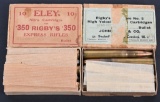 TWO EARLY BOXES .350 RIGBY AMMUNITION