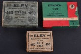 (3) BOXES .450 ASSORTED AMMO