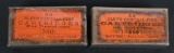 TWO SEALED TROPICAL TINS ELEY'S .340 REVOLVER AMMO
