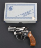 BOXED NICKEL S & W MODEL 30-1 REVOLVER
