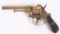 RARE ENGRAVED SOLID BRASS PINFIRE REVOLVER