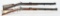 PAIR OF TWO HALF STOCK PERCUSSION RIFLES