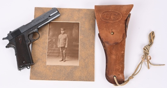 IDENTIFIED WW1 1911 .45 SEMI AUTOMATIC PISTOL