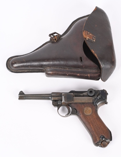 MATCHING DWM 1917 P-08 LUGER PISTOL RIG.