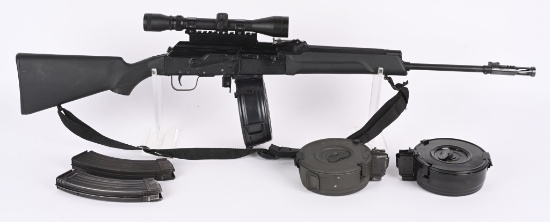 RUSSIAN SAIGA 762 SEMI AUTO 7.62x39 RIFLE + DRUMS