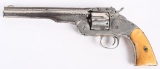 NICKEL & IVORY S&W 1ST MODEL SCHOFIELD REVOLVER