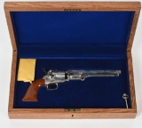 ENGRAVED SILVER PLATED COLT 1851 NAVY REVOLVER