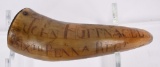 REV. WAR 1778 6TH PENN . REGT CARVED POWDER HORN.