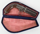 PARISIAN DEVISME 4 BARREL PEPPERBOX REVOLVER