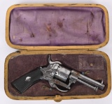 PETITE FOLDING TRIGGER PINFIRE REVOLVER W/ CASE