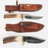 2 RANDALL MODEL 3 HUNTER & 19 BUSHMASTER KNIVES