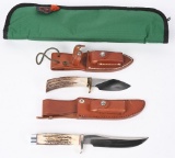 2 RANDALL MOD, 3 HUNTER & MOD 22 YUKON SKINNER