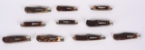 LOT OF 10 REMINGTON BULLET KNIVES