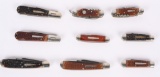 LOT OF 9 REMINGTON BULLET KNIVES