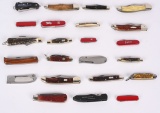 COLLECTORS LOT OF 23 POCKET FOLDING KNIVES