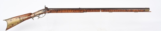 ANTIQUE OHIO SIGNED PERCUSSION KENTUCKY RIFLE