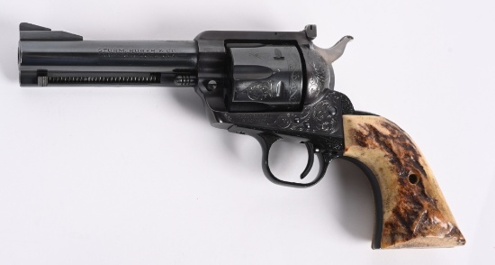 ENGRAVED RUGER BLACKHAWK 357 REVOLVER