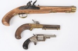 LOT (3) ANTIQUE HANDGUNS