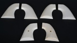 THREE SETS OF UNFITTED IVORY COLT SAA GRIPS