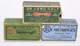 (3) FULL BOXES OF .38 LONG COLT AMMO