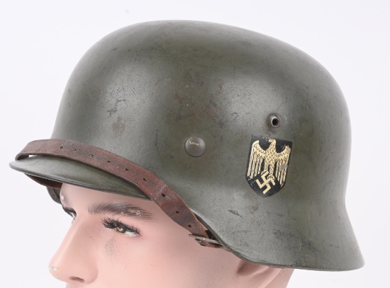 WWII NAZI GERMAN M35 WEHRMACHT SD HELMET W LINER