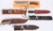 LOT OF 6 SURVIVAL AND LARGE SPORTING KNIVES