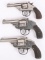 LOT (3) NICE NICKEL TOP BREAK REVOLVERS