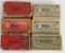 LOT (6) ANTIQUE 2-PC .22 RF BOXES AMMO