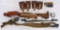 LOT OF MILITARY RIFLE SLINGS AND MOSIN BAYONET