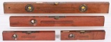 FOUR WINCHESTER WOOD LEVELS